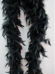 Black Feather Boa - Costume Accessories